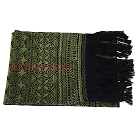 Fendi-Fendi Brown Wool Long Scarf-Brown