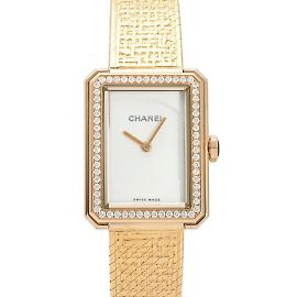 Chanel Boyfriend Tweed H4881 Opal White Dial Watch Other
