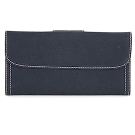 Fendi-Fendi Navy Bi-Fold Wallet-Navy blue