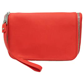 Bottega Veneta-Bottega Veneta Organisateur VA9V3 666770 Sac Clutch en Cuir-Rouge