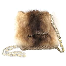 Autre Marque-Anteprima Mink Fur Shoulder Bag-Beige,Cream