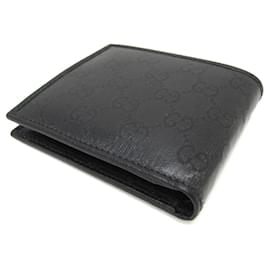 Gucci-Gucci Men's Leather and PVC Bi-Fold Wallet-Black