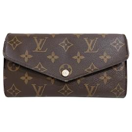 Louis Vuitton-Louis Vuitton Monogram Portefeuille Sarah Long Wallet-Fuschia,Monogram