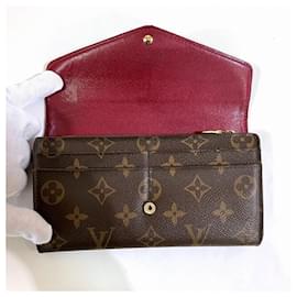 Louis Vuitton-Louis Vuitton Monogram Portefeuille Sarah Long Wallet-Fuschia,Monogram