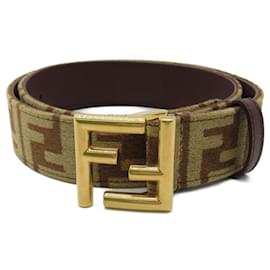 Fendi-Fendi Brown Calfskin Standard Belt-Brown