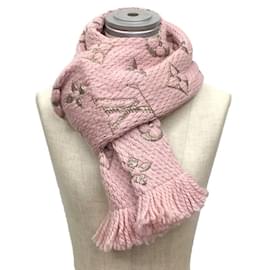 Louis Vuitton-Louis Vuitton Pink Wool and Silk Stole-Pink