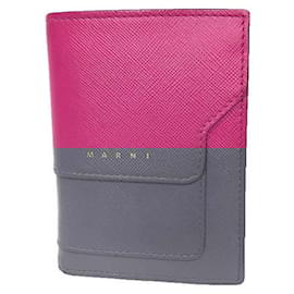 Marni-Marni Pink Leather Bi-Fold Wallet-Pink