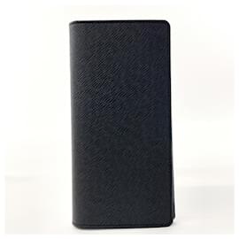 Louis Vuitton-Louis Vuitton Taiga Long Wallet-Black,Grey