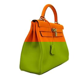Hermès-Hermes Kelly 32 Handbag in Voga River Orange-Orange