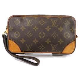 Louis Vuitton-Pochette Dragonne Marly Monogram Louis Vuitton-Marron,Monogramme