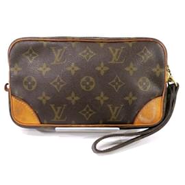 Louis Vuitton-Pochette Dragonne Marly Monogram Louis Vuitton-Marron,Monogramme