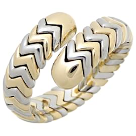 Bulgari Bvlgari Spiga Ring aus 18K Gelbgold Silber Golden