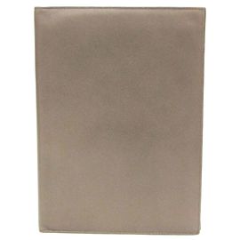 Bolsa de mão de couro masculina Valextra em cinza bege Bege