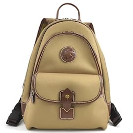 Autre Marque-Hunting World Khaki Canvas Backpack-Khaki