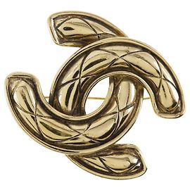 Chanel Coco vergoldete Brosche Golden