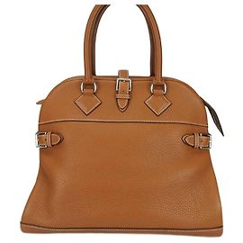 Hermès Sac à main Hermes Taurillon Clemence Atlas 35 en or Doré