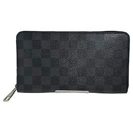 Louis Vuitton-Louis Vuitton Damier Graphite Long Wallet-Black