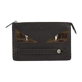 Fendi-Sac Bug's Eye Second de Fendi Selleria-Marron foncé