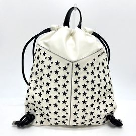 Sac à dos clouté Marlon Star de Jimmy Choo Noir Blanc