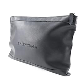 Balenciaga-Pochette en daim noir Balenciaga-Noir