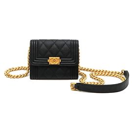 Borsa a spalla Chanel Boy Chain Nero