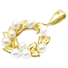 Tasaki Perlenanhänger aus Gelbgold Golden