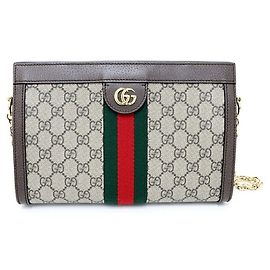 GUCCI Ophidia GG Small Shoulder Bag Brown Red Beige Green