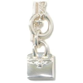 Hermès Hermes Silver Pendant Necklace Silvery