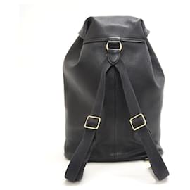 Hermès-Hermes Black Buffalo Leather Backpack-Black