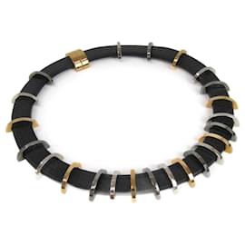 Fendi-Fendi COLLANA C 8AG288 Choker Necklace-Black,Silvery,Golden