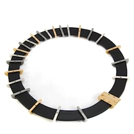 Fendi-Fendi COLLANA C 8AG288 Choker Necklace-Black,Silvery,Golden