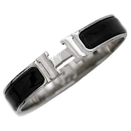 Hermès-Hermes Clic Bangle Bracelet-Black,Silvery