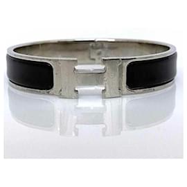 Hermès-Hermes Clic Bangle Bracelet-Black,Silvery