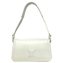 Céline Bolsa Celine White Triomphe Cuile Branco
