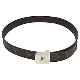 Louis Vuitton-Ceinture LV CUT en Suntulle Monogram Louis Vuitton-Argenté,Monogramme