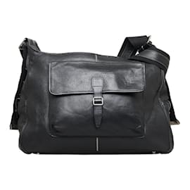 Burberry-Burberry Blue Label Black Leather Shoulder Bag-Black