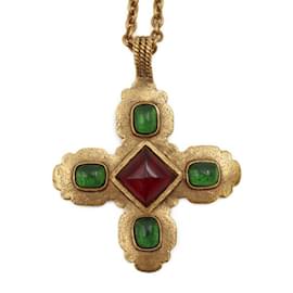 Chanel-Chanel Vintage Gold Pendant Necklace-Golden