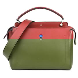 Fendi-Fendi Dotcom Leather Handbag-Red