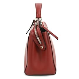 Fendi-Fendi Dotcom Leather Handbag-Red