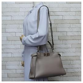 Fendi-Sac à épaule Fendi Peeker Boo Selleria-Marron