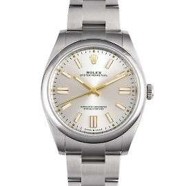 Relógio automático masculino Rolex Oyster Perpetual 124300 Verde