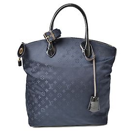 Borsa Tote Lockit MM Monogram De Jour Louis Vuitton Blu