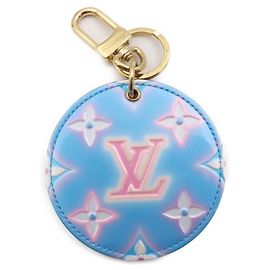 Chaveiro Louis Vuitton Porte Claire Illustre Rosa Azul