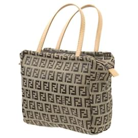 Fendi-Fendi Canvas Zucca Tote Bag-Beige