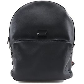 Zaino in pelle nera e rossa Christian Louboutin Nero Rosso