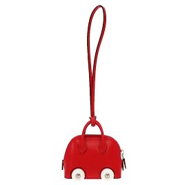 Hermès Hermes Bolide on Wheels Chevre Misor Rouge Coup U Engraved Keychain Other