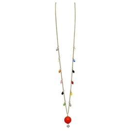 Fendi-Fendi Multi-Color Gold Plated Necklace-Multiple colors,Orange