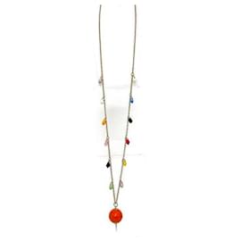 Fendi-Fendi Multi-Color Gold Plated Necklace-Multiple colors,Orange