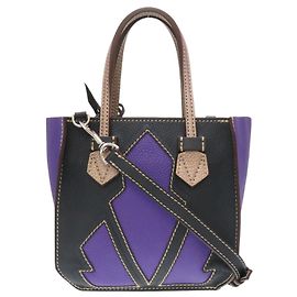 Moreau Paris Mini Zip Bregancon Handbag Purple Navy blue