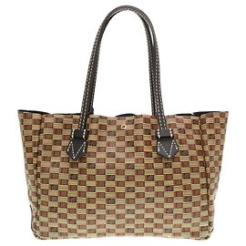 Bolsa tote de couro Monogram Moreau Paris Marrom Preto